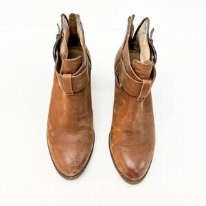 Vionic Women's Upright Rory Dark Brown Bootie Suede Leather Almond Toe Size 7